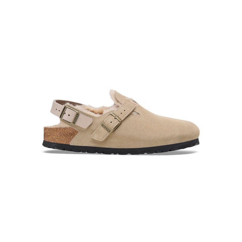 Birkenstock - Sandales Tokio Shearling - Taupe