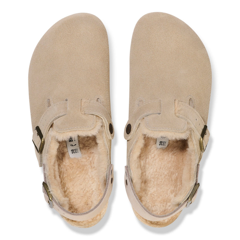 Birkenstock - Sandales Tokio Shearling - Taupe