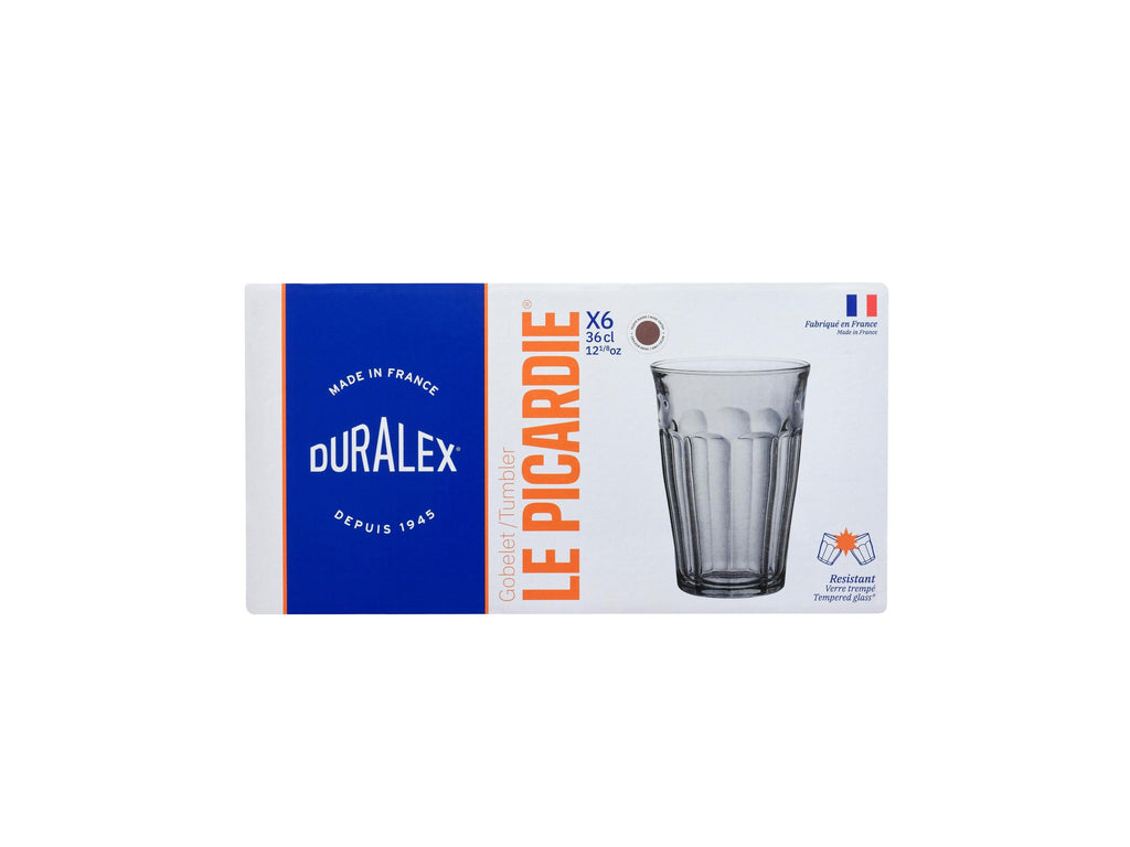 Pack of 6 Picardie Tumblers - Grey - 36cl