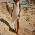 Robe Cut Beige Dulce Robe de Plage
