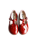 Chaussures Fille Salomé Resistantes À Boucle Et Noeud Artémis - Cuir Vernis Rouge - Fille