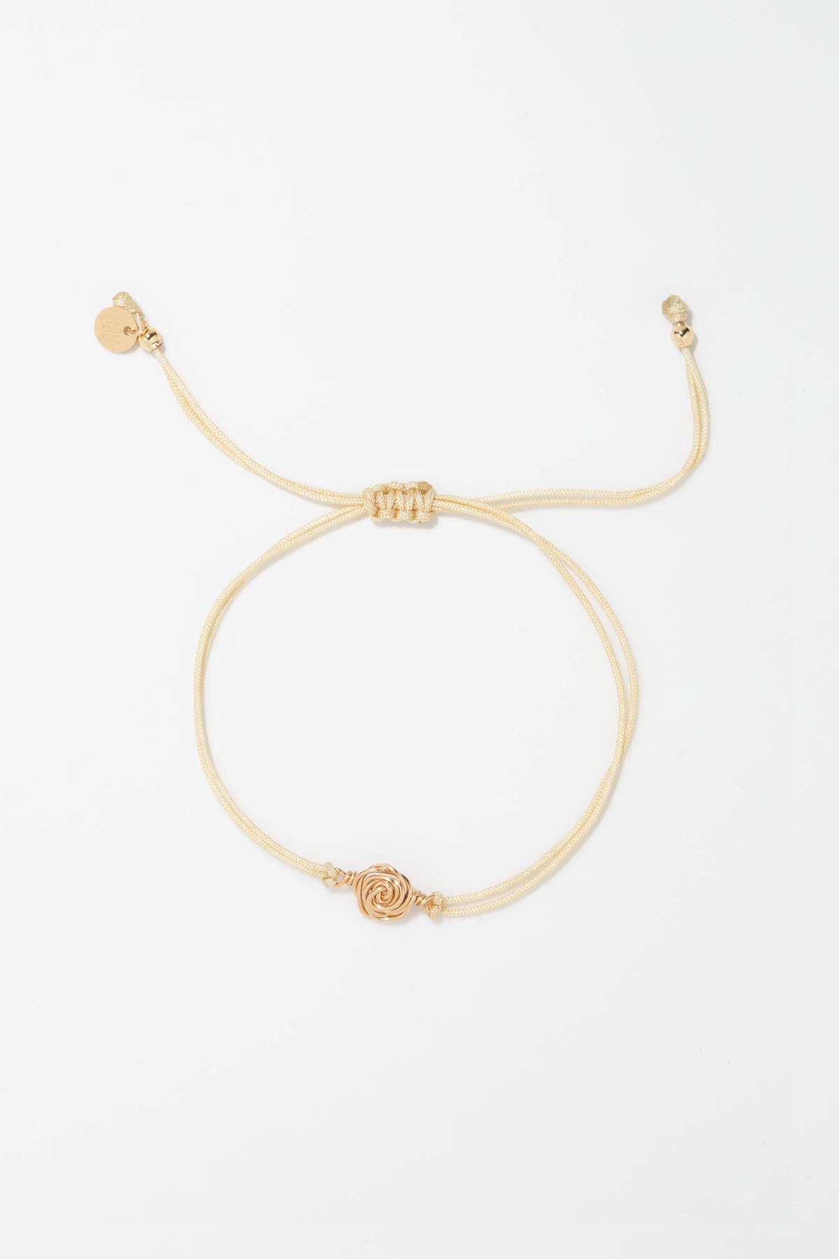 Bracelet Cordon Rosa - Beige