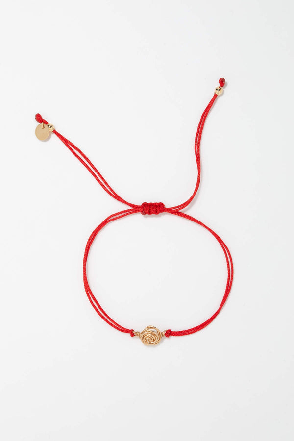 Kordelarmband Rosa – Rot