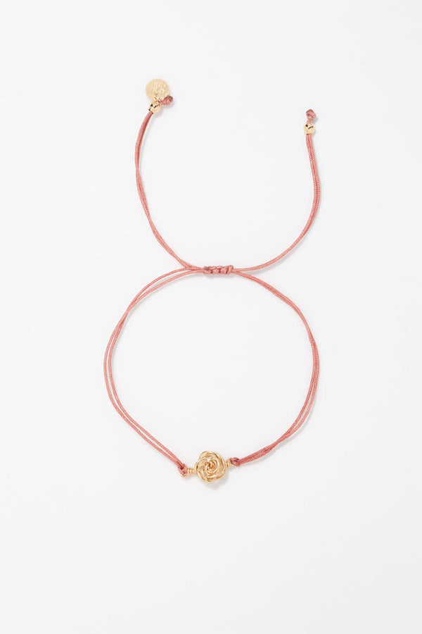 Bransoletka Na Sznurku Rosa - Różowa