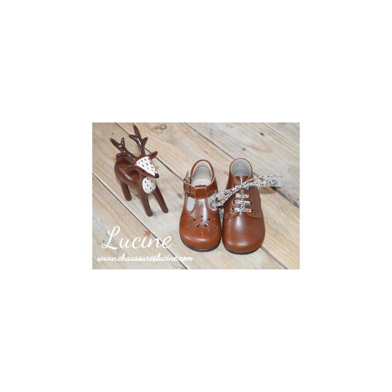 Arthur Baby Booties - Cognac Leather - Unisex