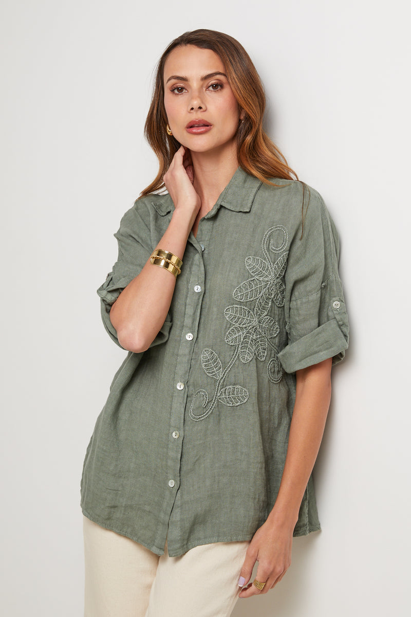 Camisa - Caqui - Mujer