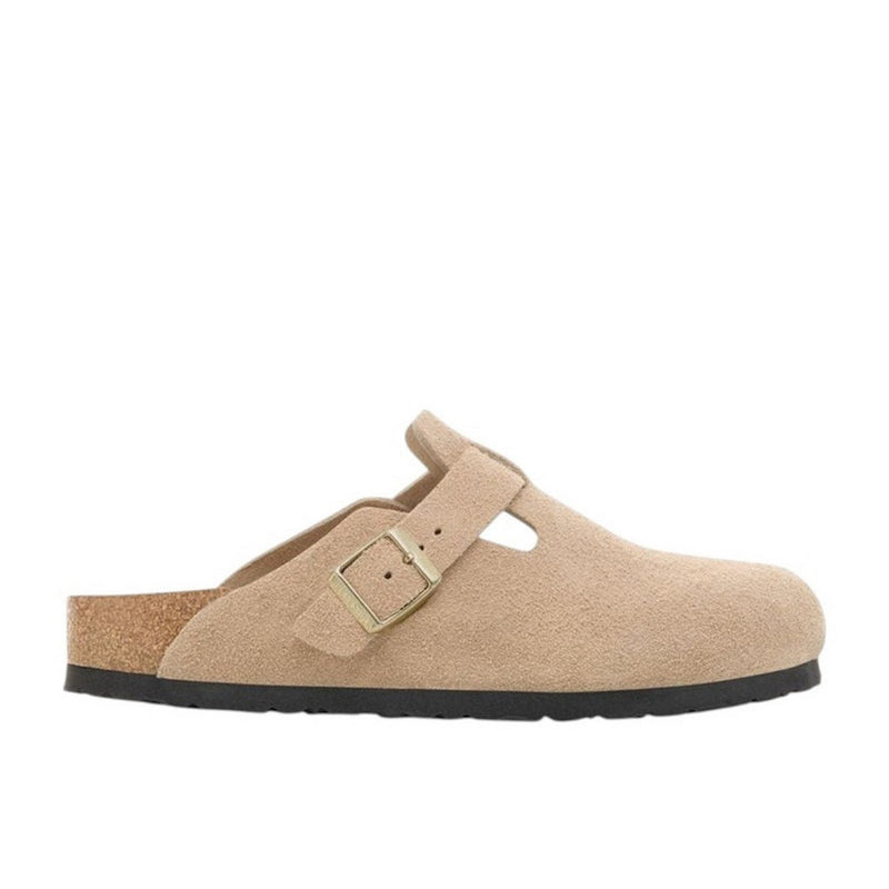 Birkenstock Boston Suede Leather Sandcastle