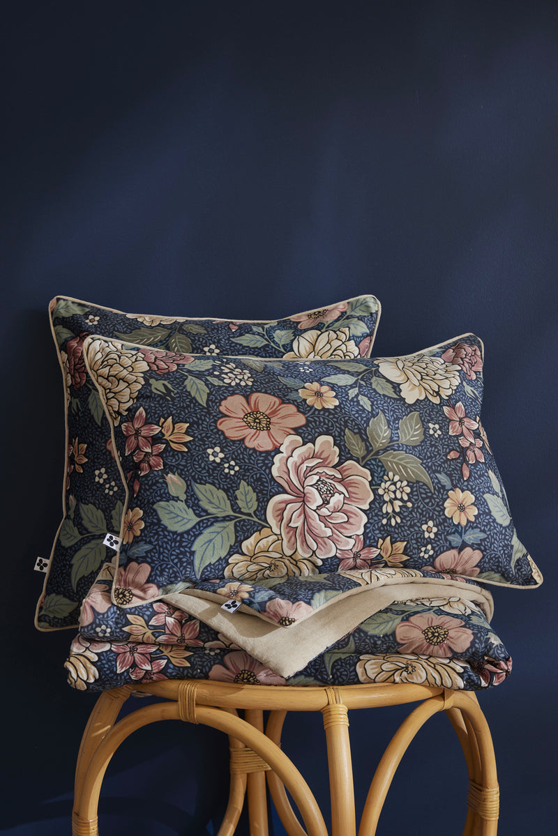 Coussin Déhoussable - Velours Imprimé - Augustine