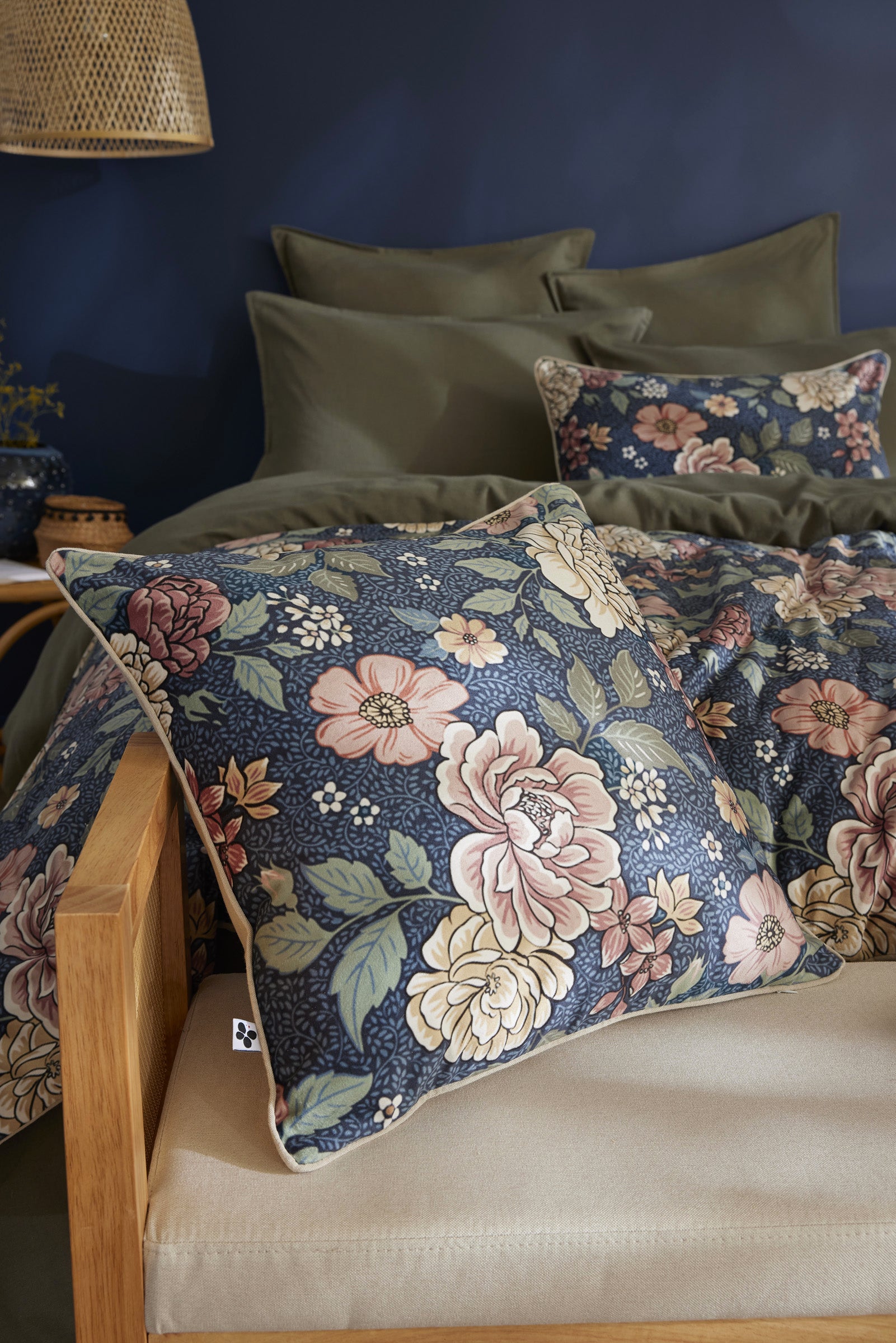 Augustine - Coussin Déhoussable - Velours Imprimé