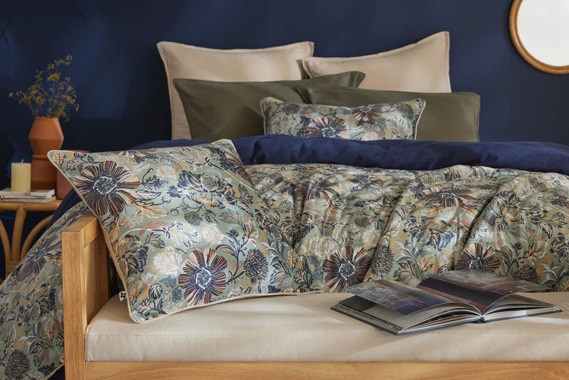 Removable Cushion Cover - Printed Velvet - Isaline