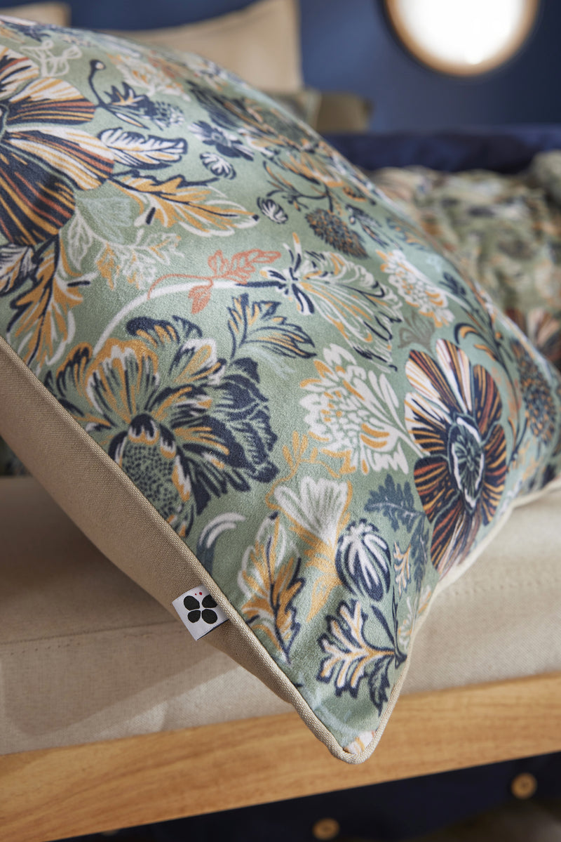 Removable Cushion Cover - Printed Velvet - Isaline