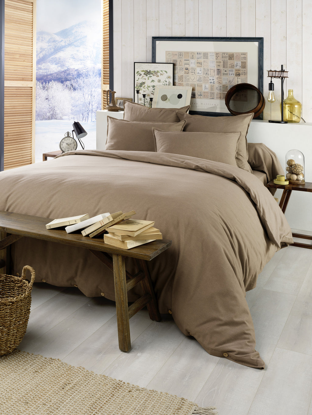 Candice - Funda de almohada - Franela - Cordel