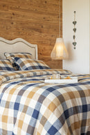 Housse De Couette - Flanelle Tissée - Teinte Basile