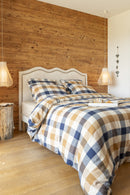 Housse De Couette - Flanelle Tissée - Teinte Basile