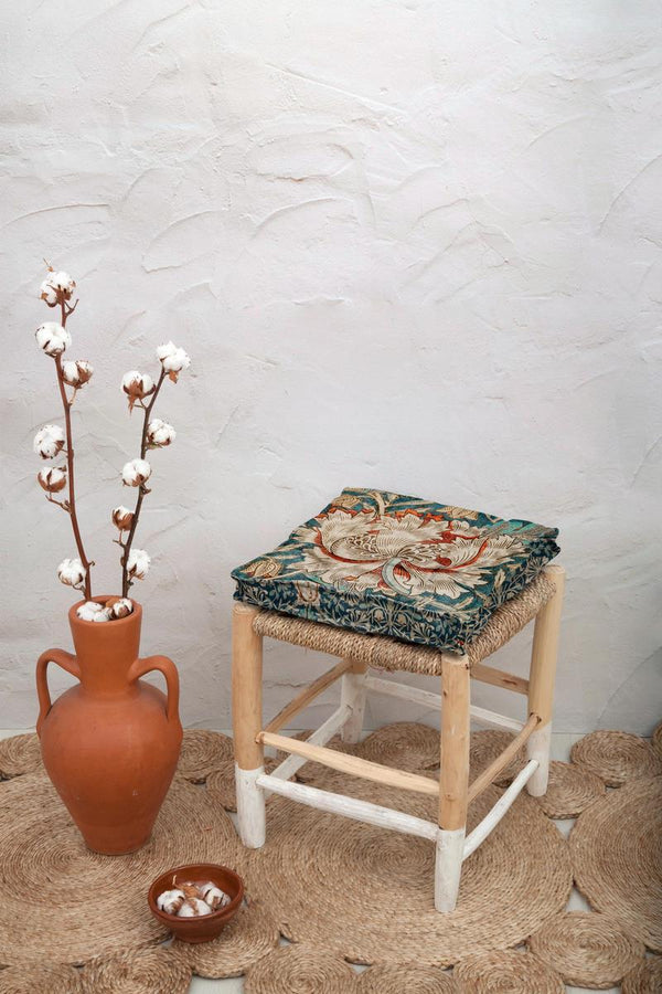 Square Linen Cushion - Honeysuckle