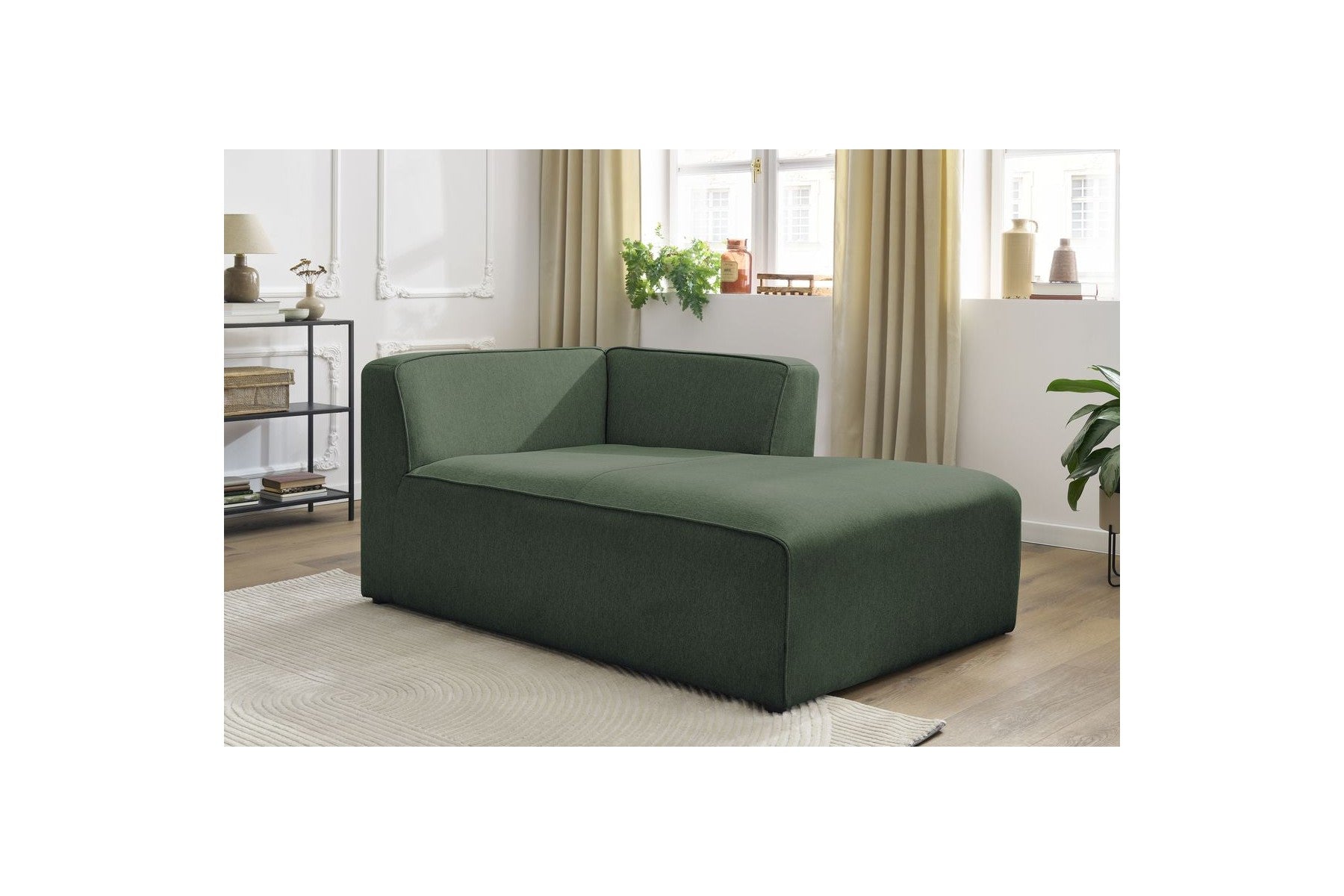 Chaise Longue for MEGEVE Modular Sofa - Mottled Fabric - Right-Hand Corner