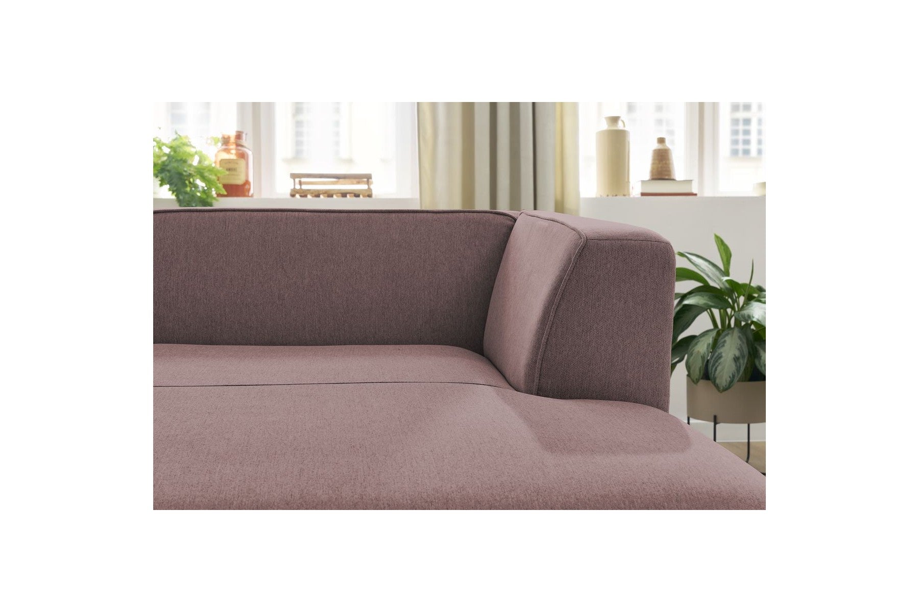Chaise Longue for MEGEVE Modular Sofa - Mottled Fabric - Right-Hand Corner