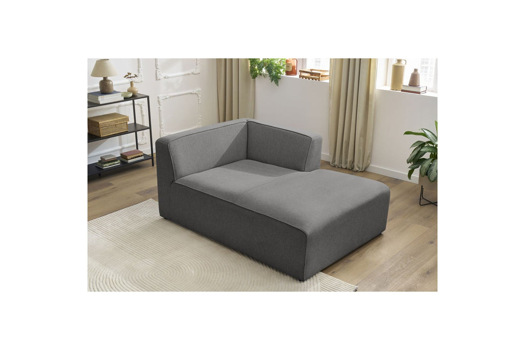 Chaise Longue for MEGEVE Modular Sofa - Mottled Fabric - Right-Hand Corner