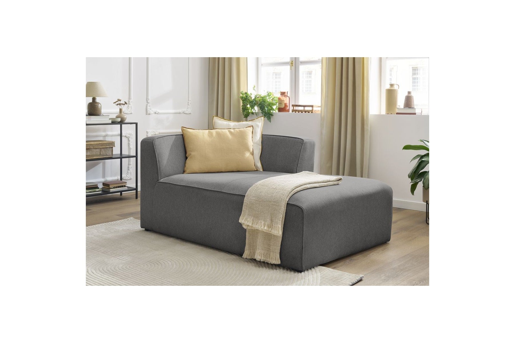 Chaise Longue for MEGEVE Modular Sofa - Mottled Fabric - Right-Hand Corner