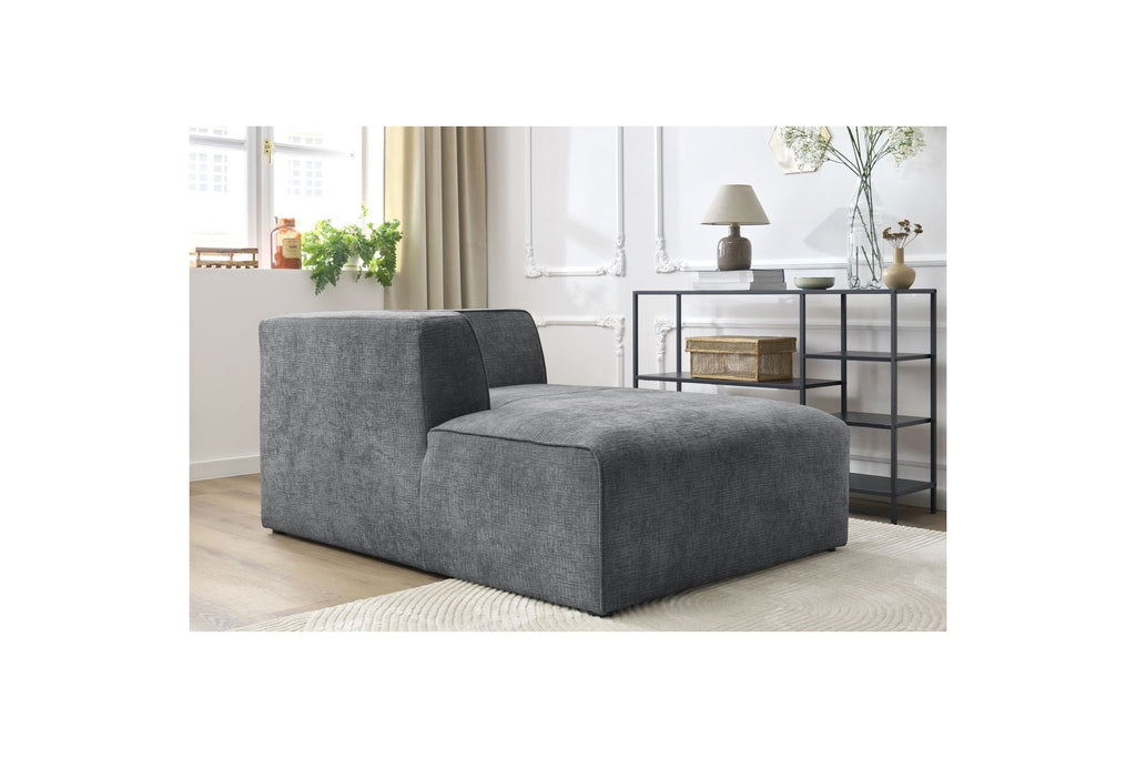 Méridienne Pour Canapé Modulable Megeve - Tissu Texturé - Angle Gauche