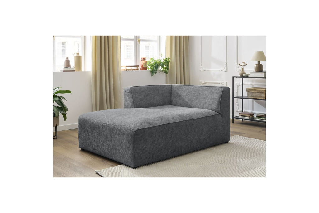 Méridienne Pour Canapé Modulable Megeve - Tissu Texturé - Angle Gauche