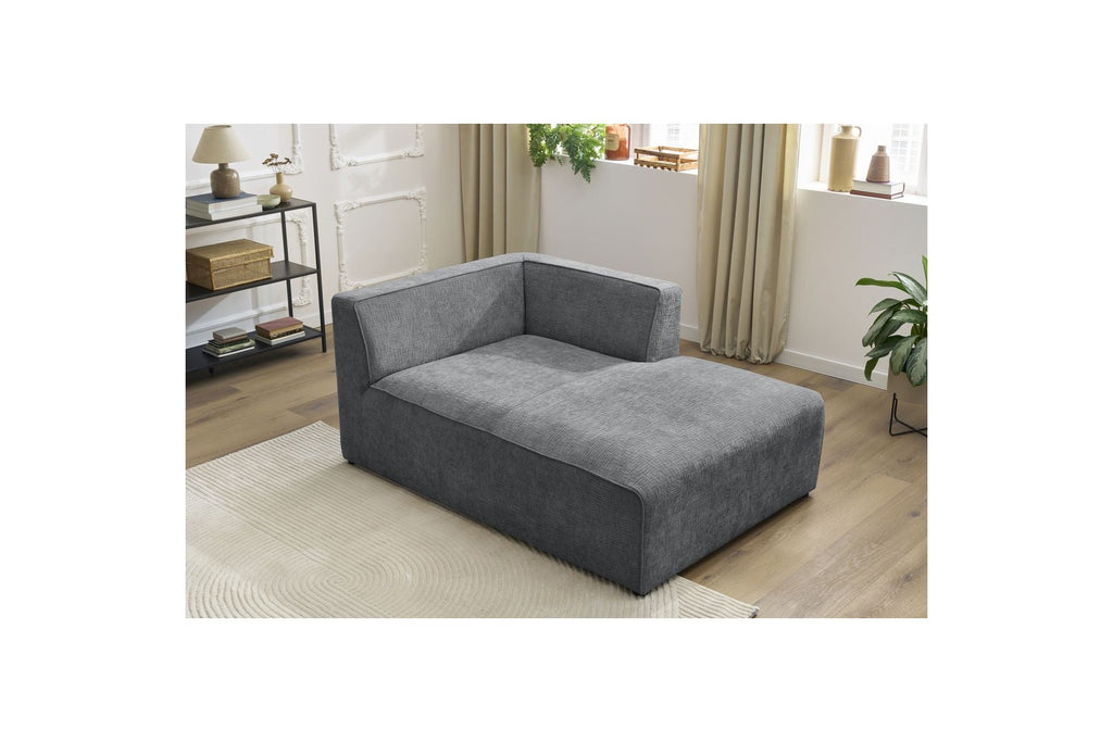 Chaise Longue for MEGEVE Modular Sofa - Textured Fabric - Right-Hand Corner
