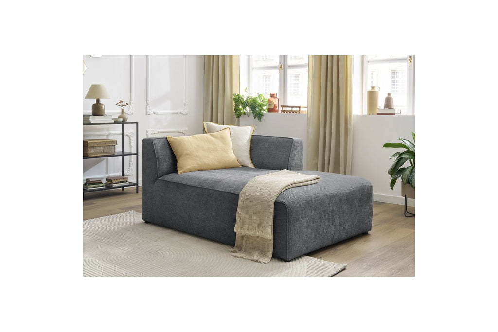 Chaise Longue for MEGEVE Modular Sofa - Textured Fabric - Right-Hand Corner