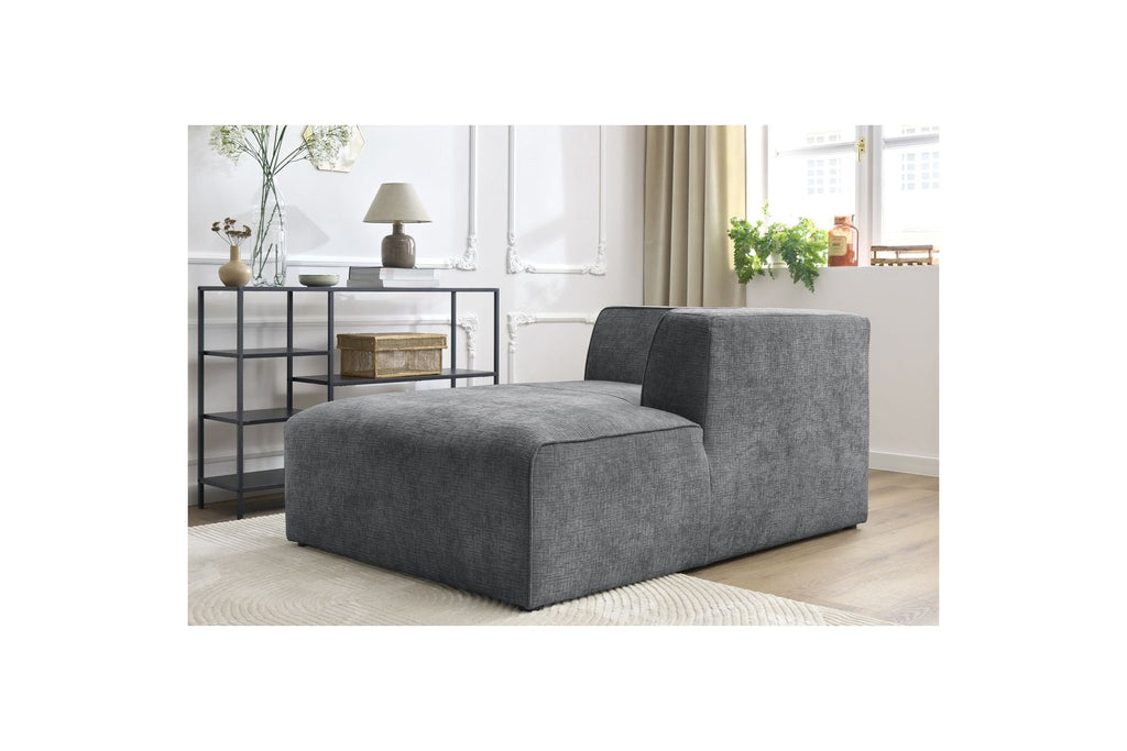 Chaise Longue for MEGEVE Modular Sofa - Textured Fabric - Right-Hand Corner