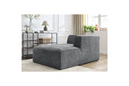 Chaise Longue for MEGEVE Modular Sofa - Textured Fabric - Right-Hand Corner