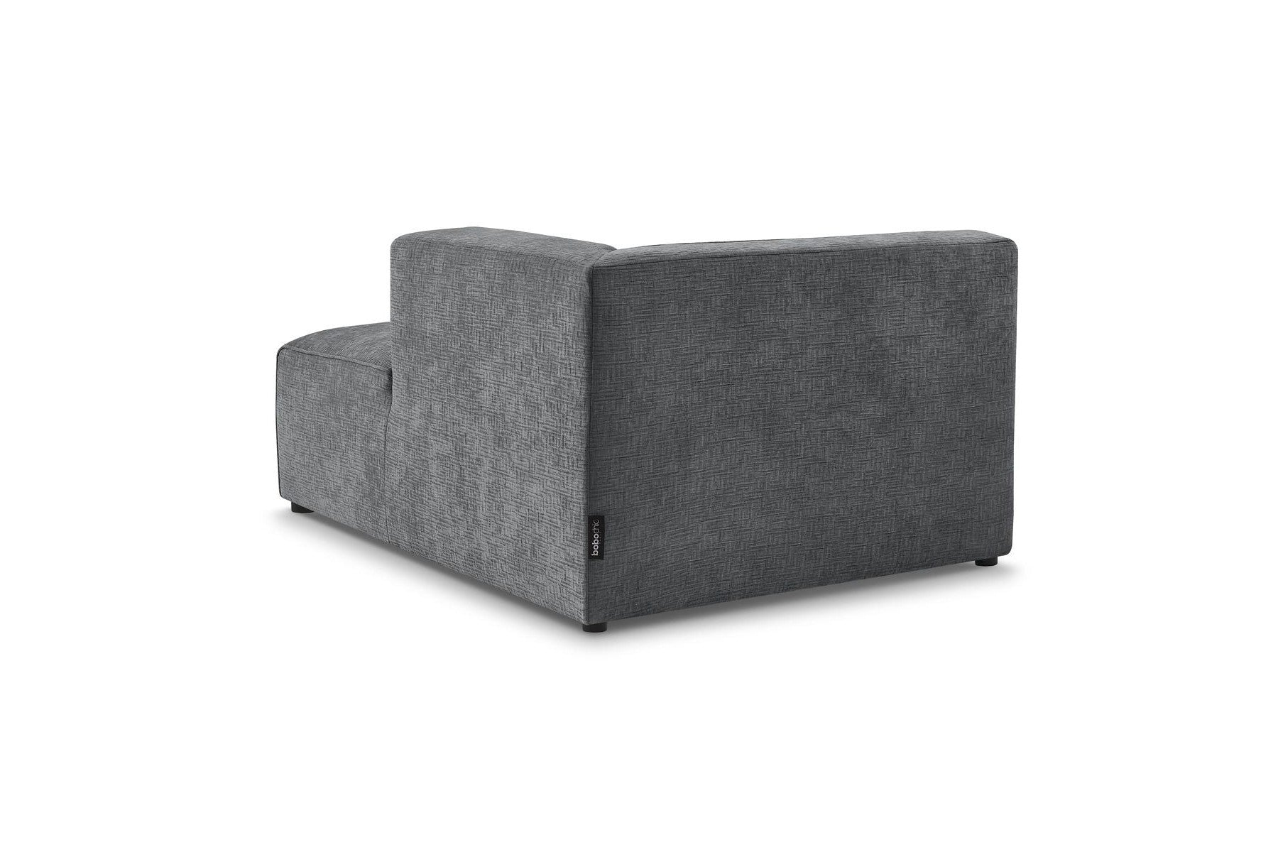 Chaise Longue for MEGEVE Modular Sofa - Textured Fabric - Right-Hand Corner