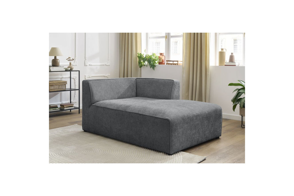 Chaise Longue for MEGEVE Modular Sofa - Textured Fabric - Right-Hand Corner