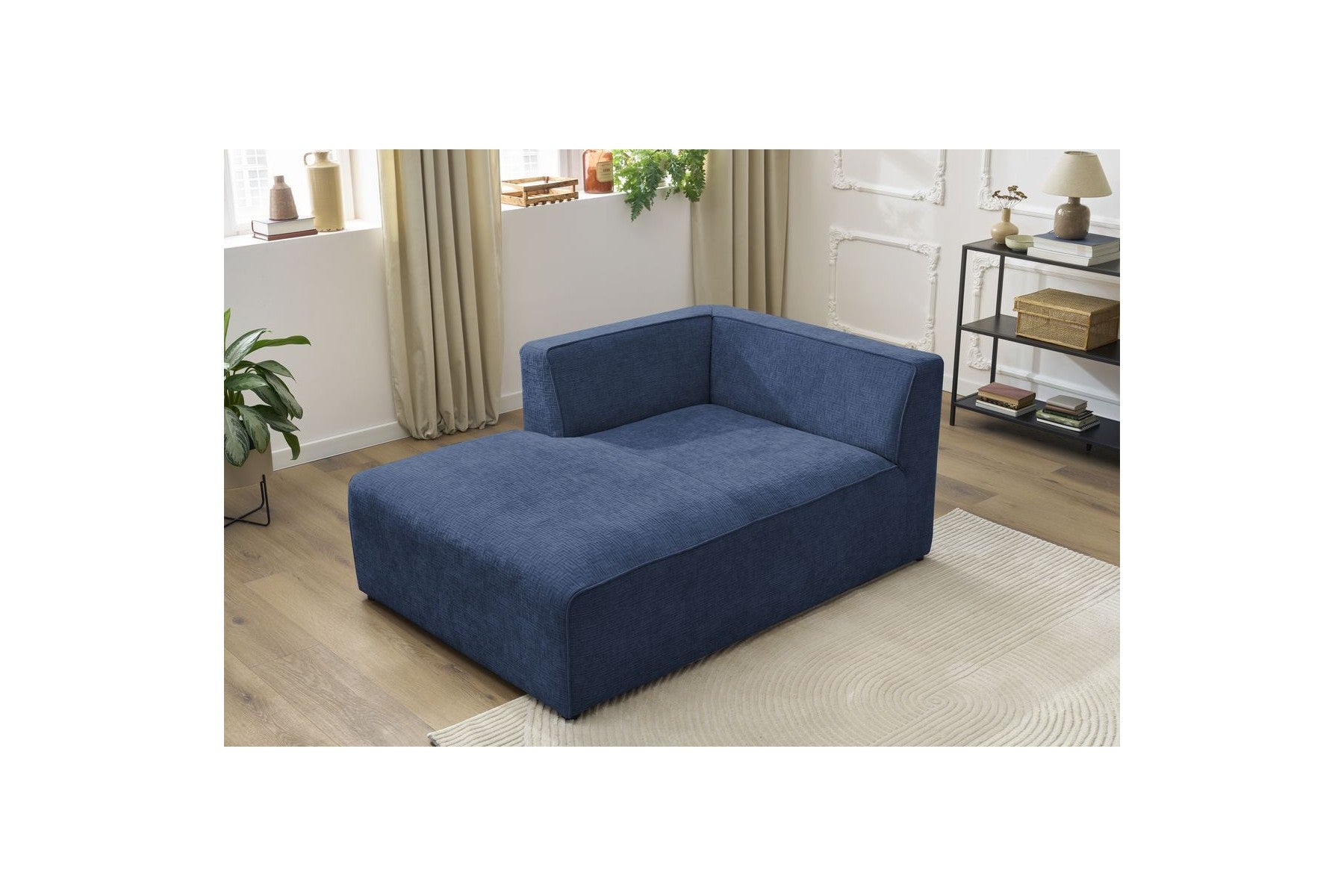 Méridienne Pour Canapé Modulable Megeve - Tissu Texturé - Angle Gauche