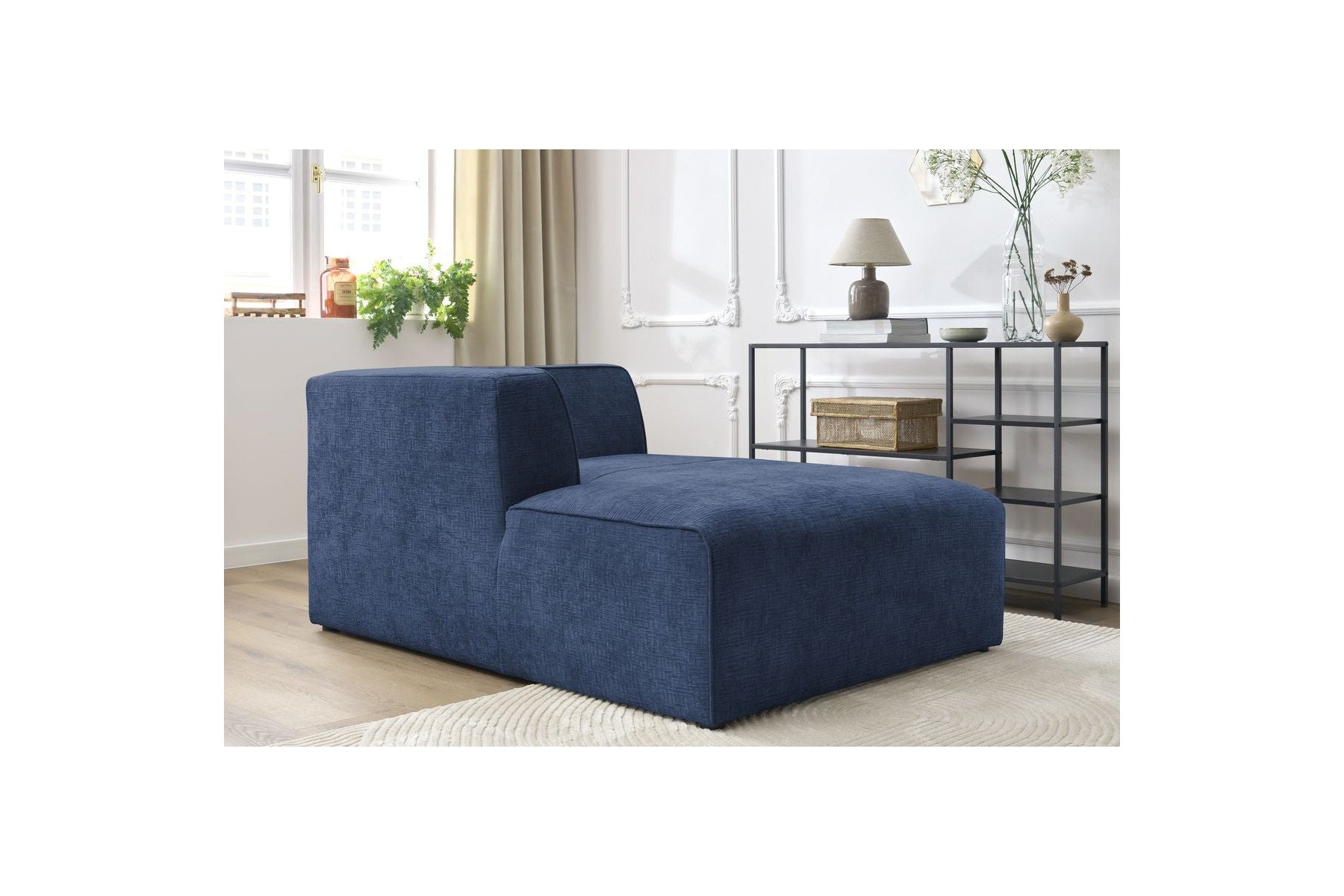 Méridienne Pour Canapé Modulable Megeve - Tissu Texturé - Angle Gauche