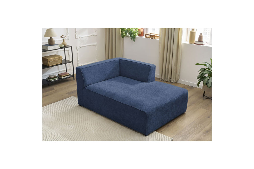 Chaise Longue for MEGEVE Modular Sofa - Textured Fabric - Right-Hand Corner