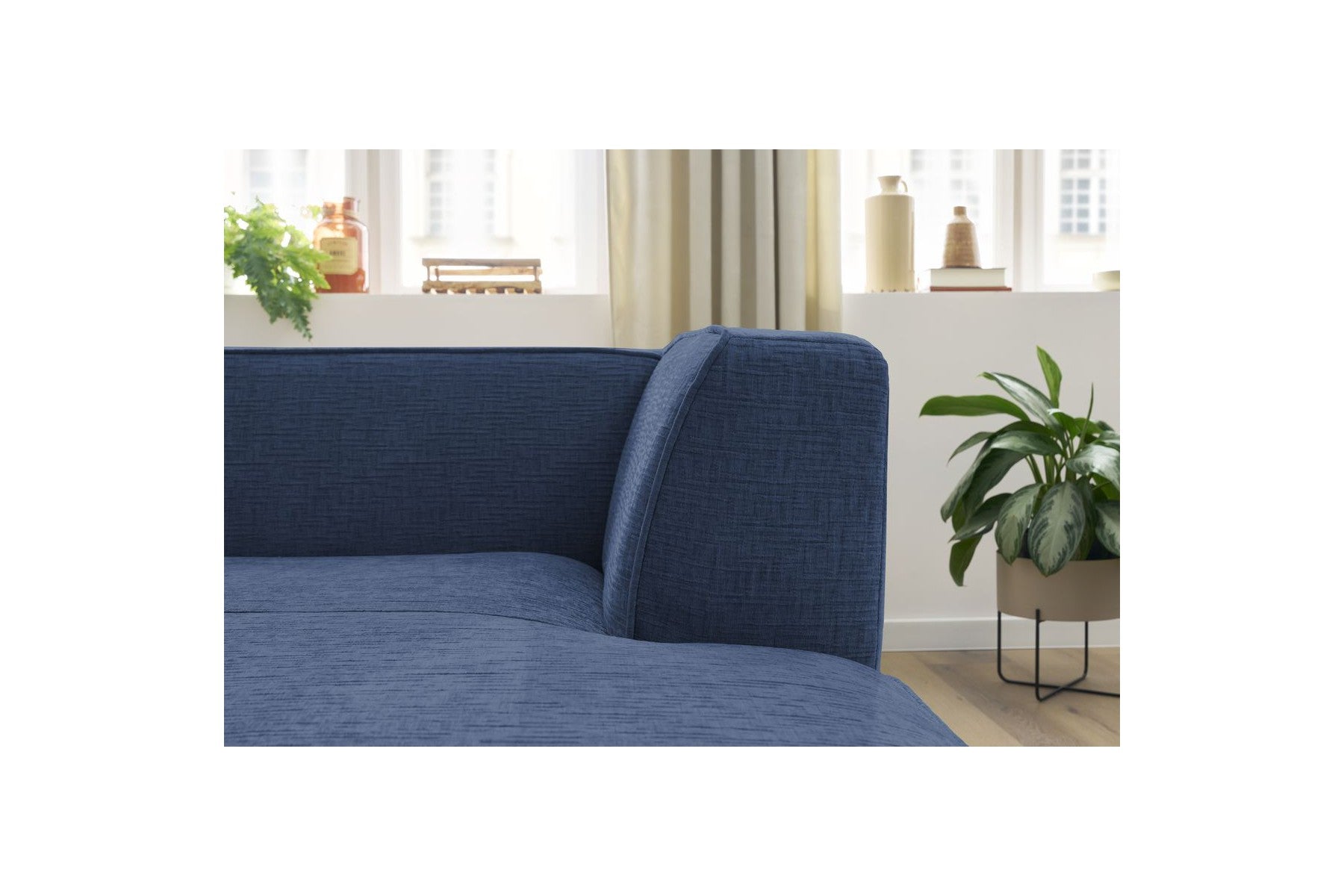 Chaise Longue for MEGEVE Modular Sofa - Textured Fabric - Right-Hand Corner