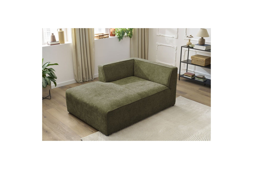 Méridienne Pour Canapé Modulable Megeve - Tissu Texturé - Angle Gauche