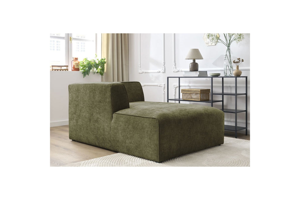 Méridienne Pour Canapé Modulable Megeve - Tissu Texturé - Angle Gauche