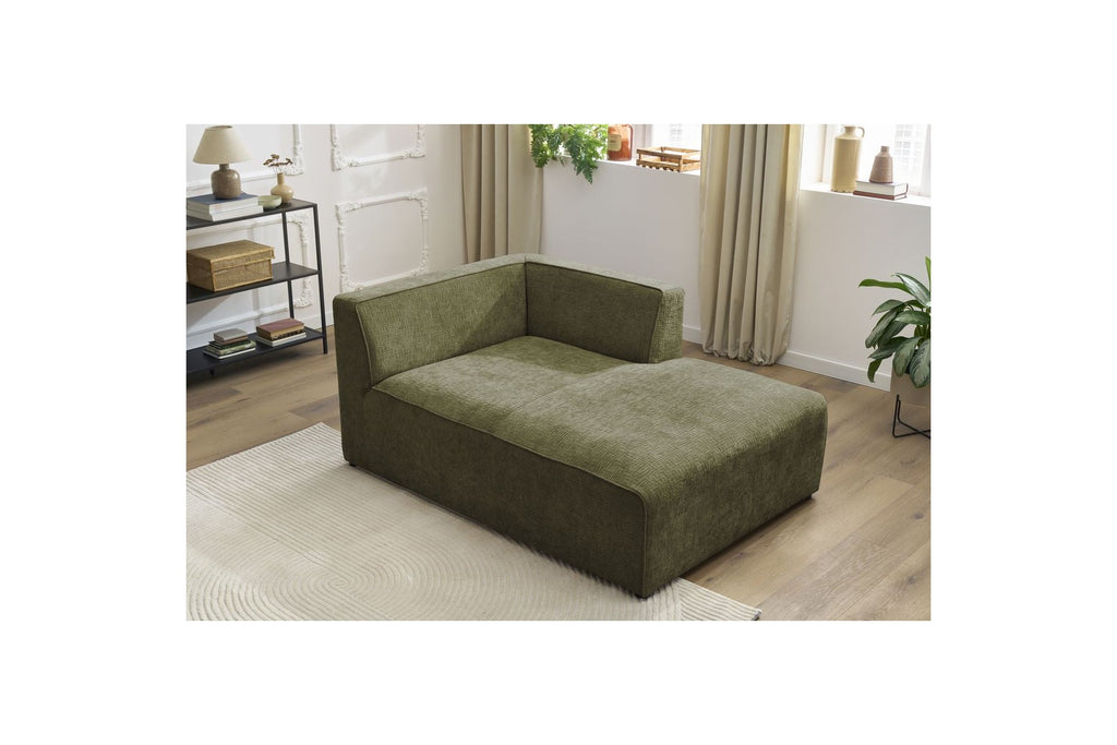 Chaise Longue for MEGEVE Modular Sofa - Textured Fabric - Right-Hand Corner