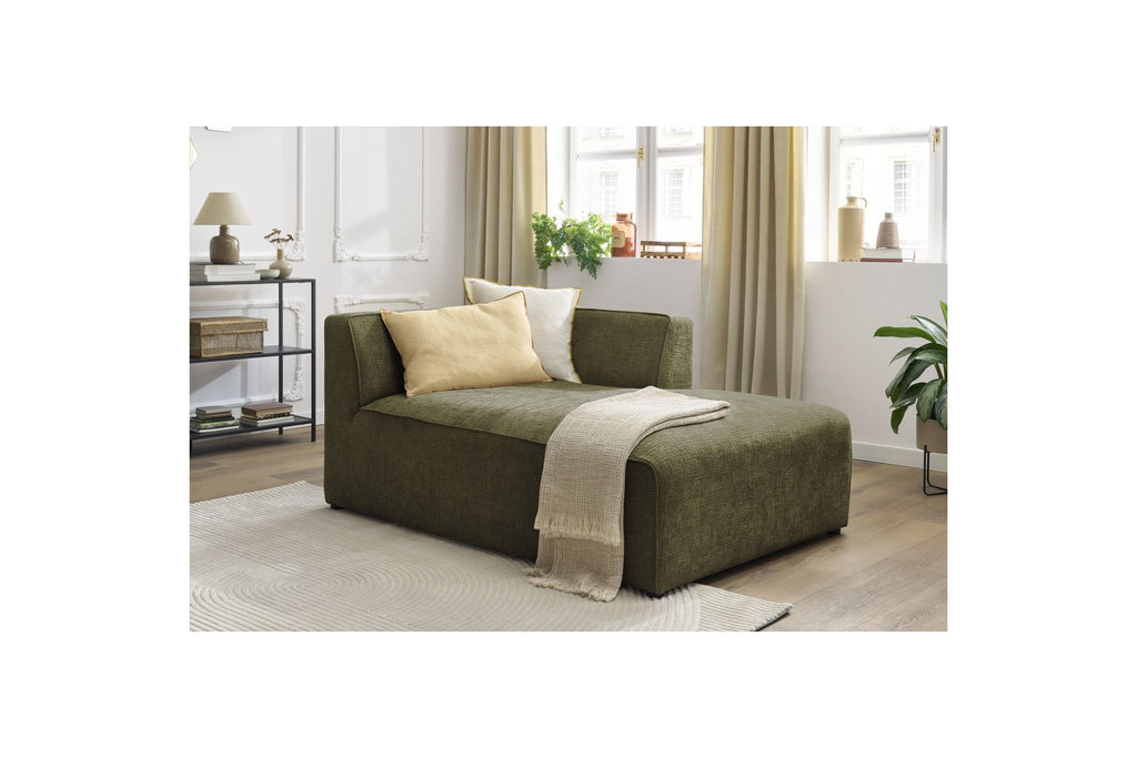 Chaise Longue for MEGEVE Modular Sofa - Textured Fabric - Right-Hand Corner