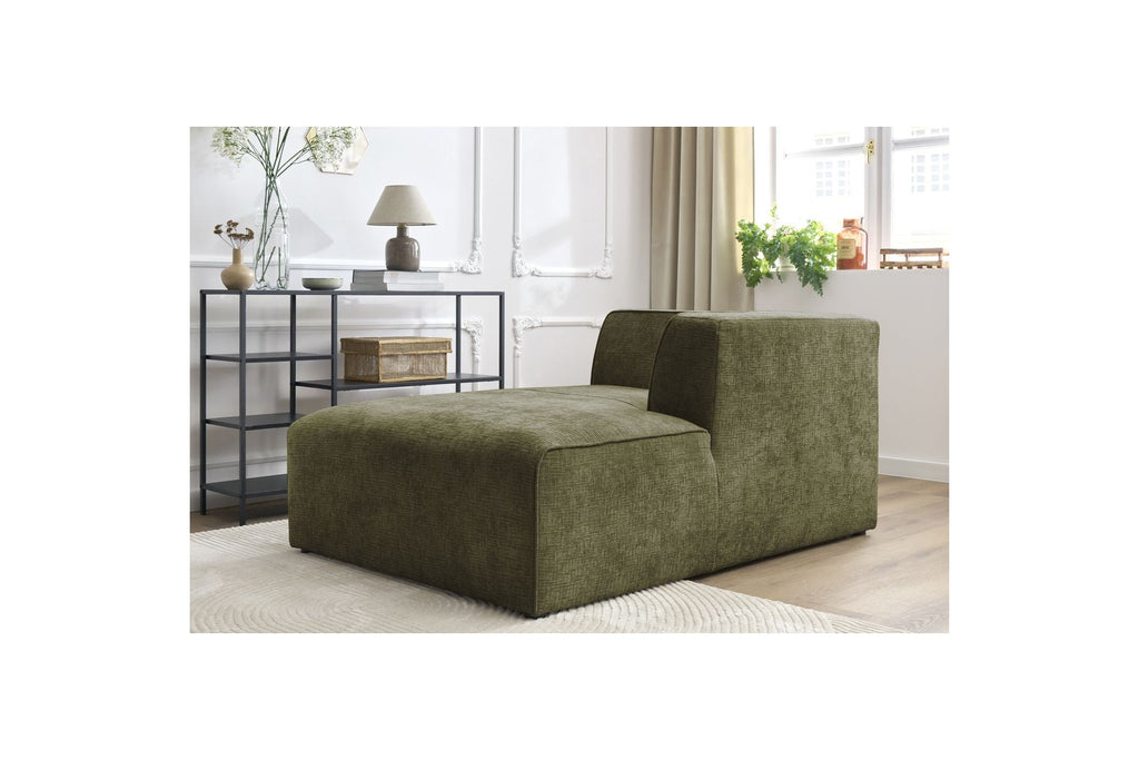 Chaise Longue for MEGEVE Modular Sofa - Textured Fabric - Right-Hand Corner