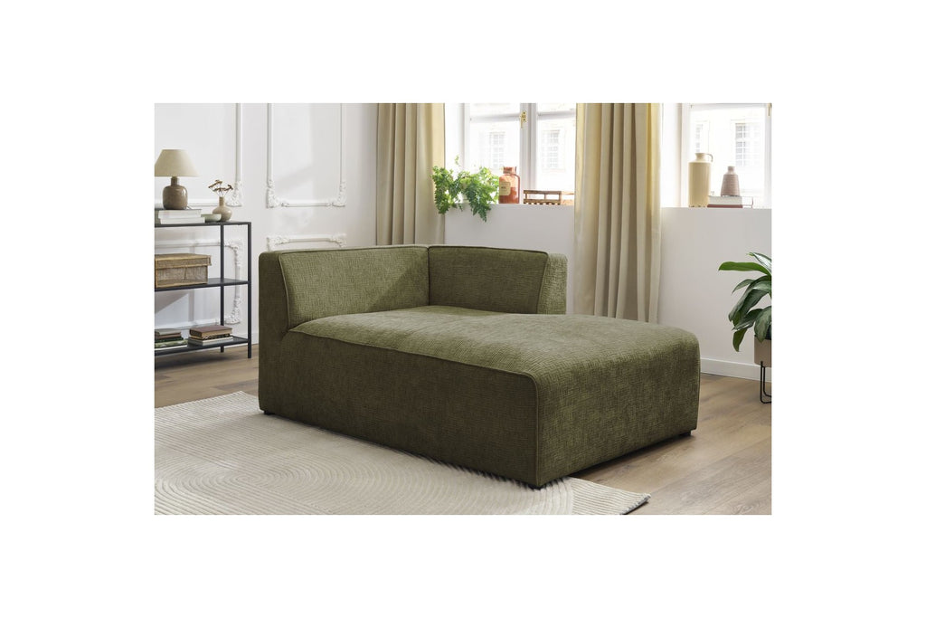 Chaise Longue for MEGEVE Modular Sofa - Textured Fabric - Right-Hand Corner
