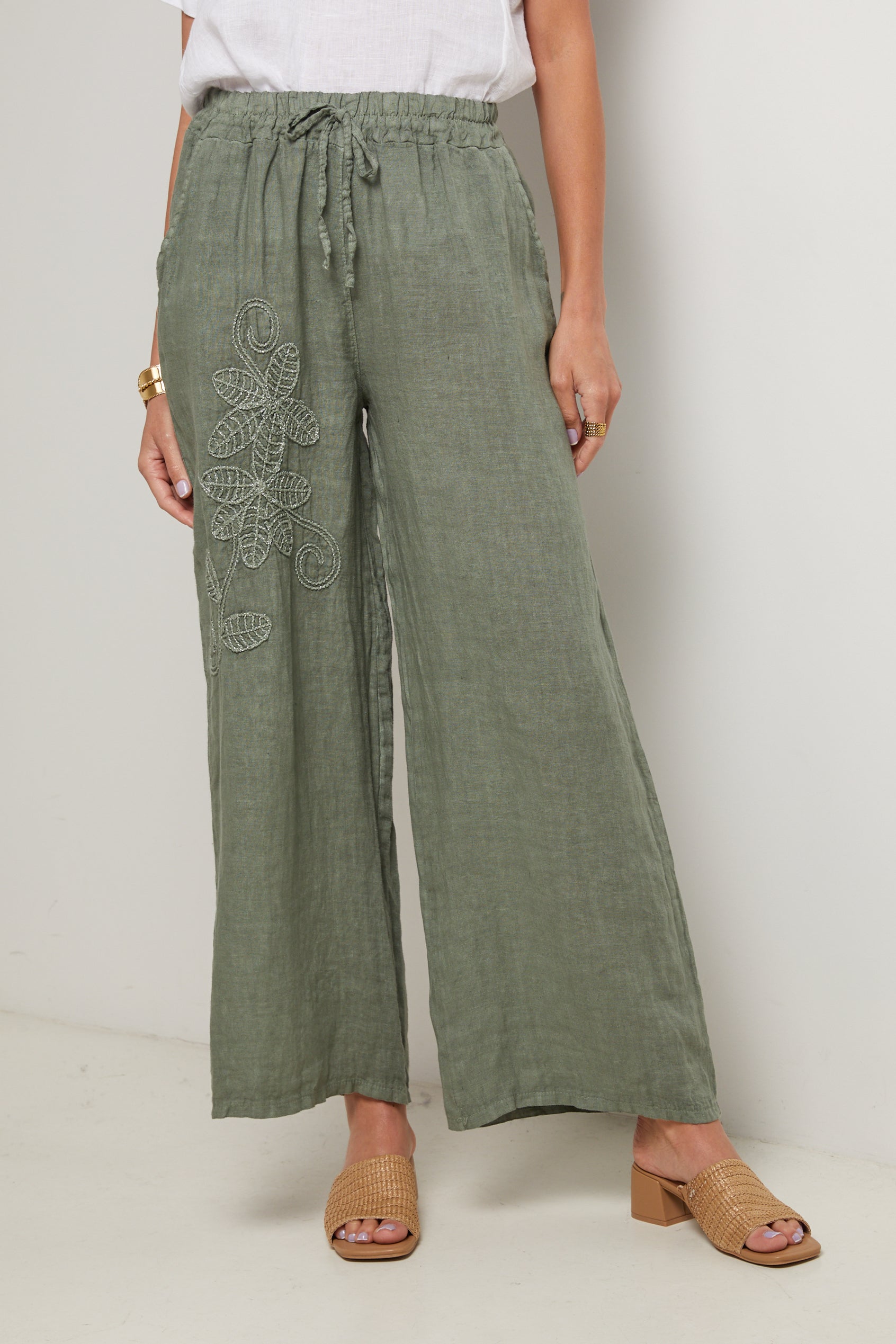 Pantalones - Caqui - Mujer