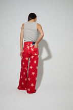 Pantalon Swiggy, Esprit Denim Print Étoile Red Fabriqué En Italie