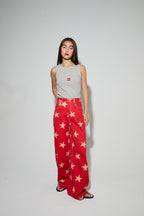 Pantalon Swiggy, Esprit Denim Print Étoile Red Fabriqué En Italie