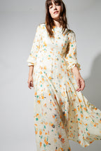 Robe Maia Imprimé Capucine Fabriquée En Italie
