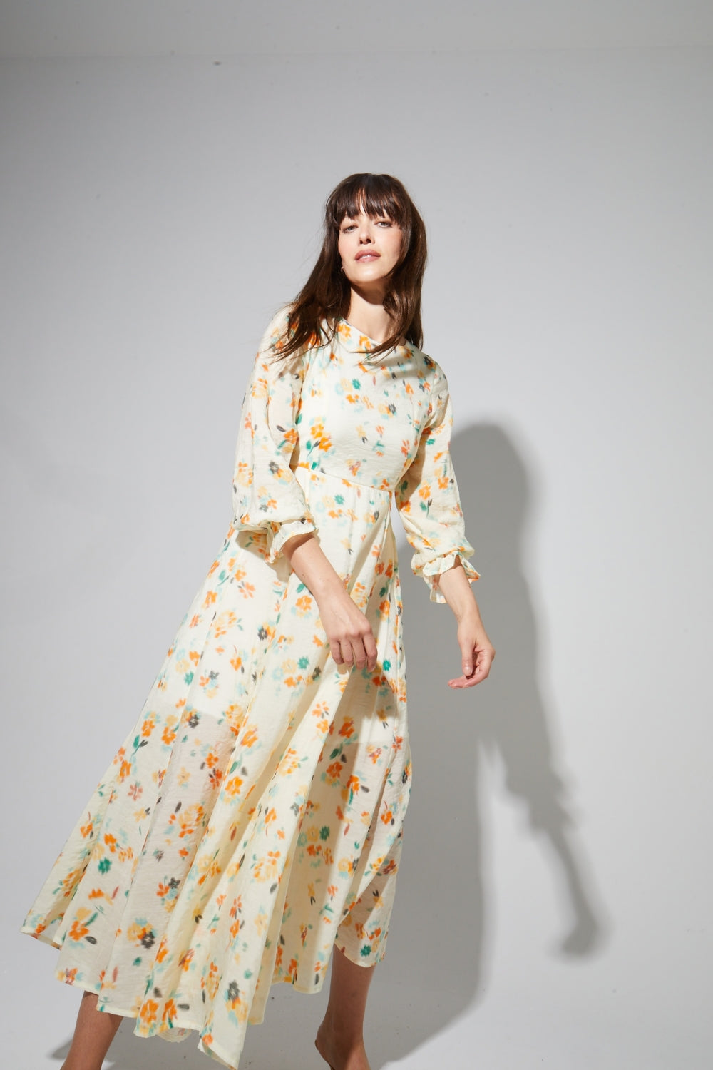 Robe Maia Imprimé Capucine Fabriquée En Italie