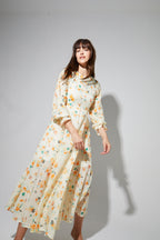 Robe Maia Imprimé Capucine Fabriquée En Italie