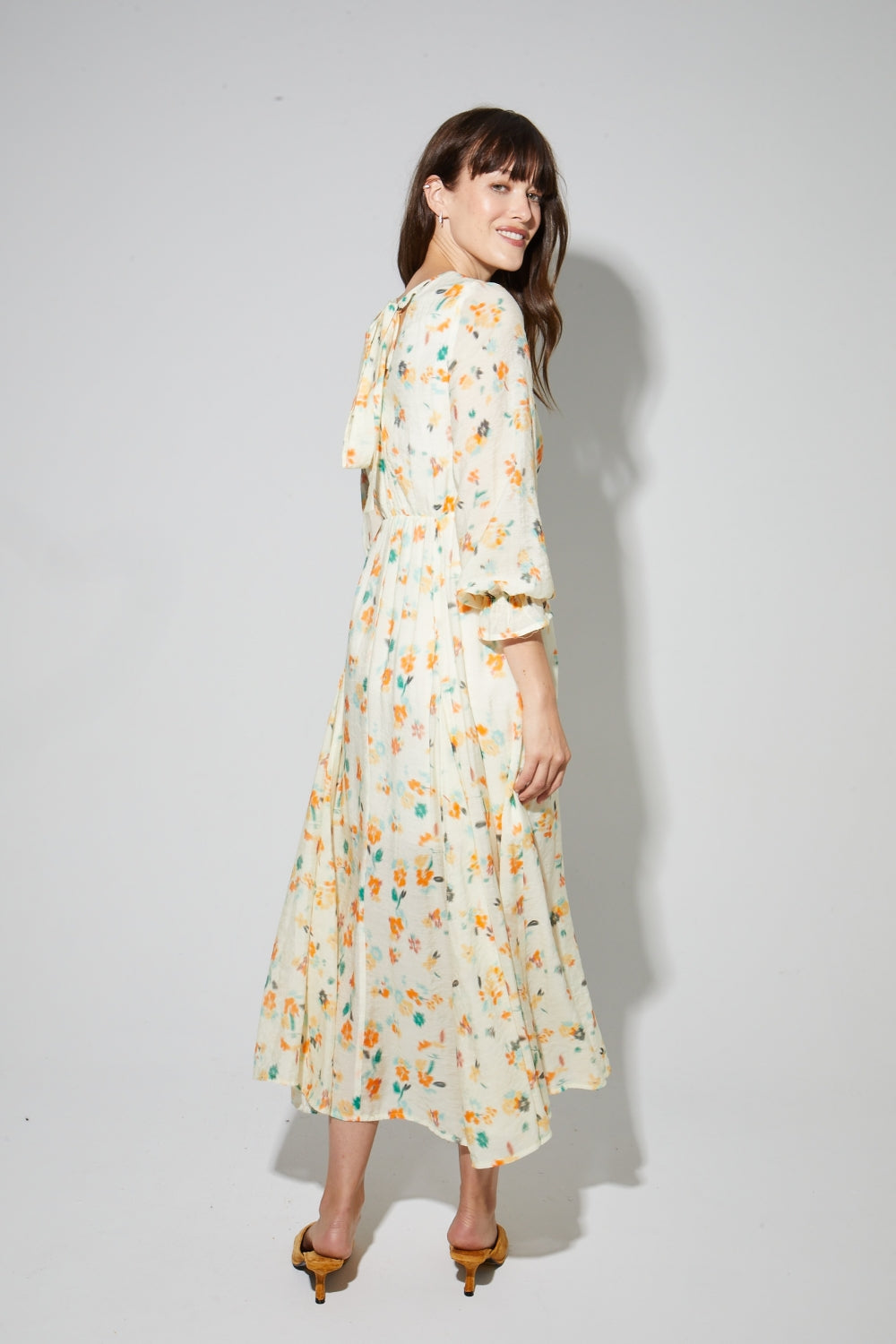 Robe Maia Imprimé Capucine Fabriquée En Italie