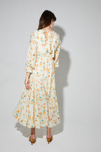 Robe Maia Imprimé Capucine Fabriquée En Italie