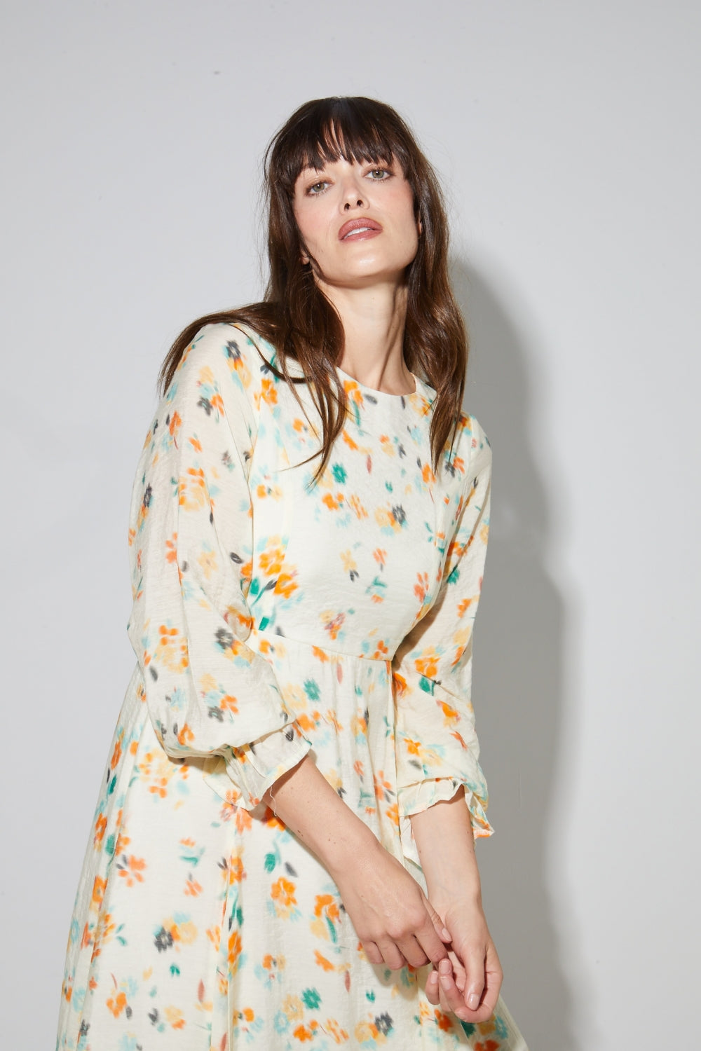 Robe Maia Imprimé Capucine Fabriquée En Italie